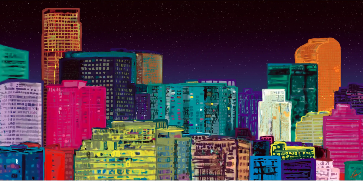 Denver, Night - Topher Straus Fine Art