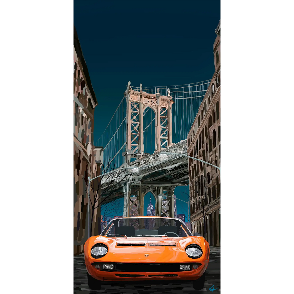 1966 Lamborghini Miura on Washington Street, Brooklyn