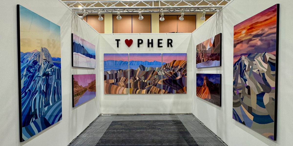 Topher Straus paintings at Intersect Palm Springs