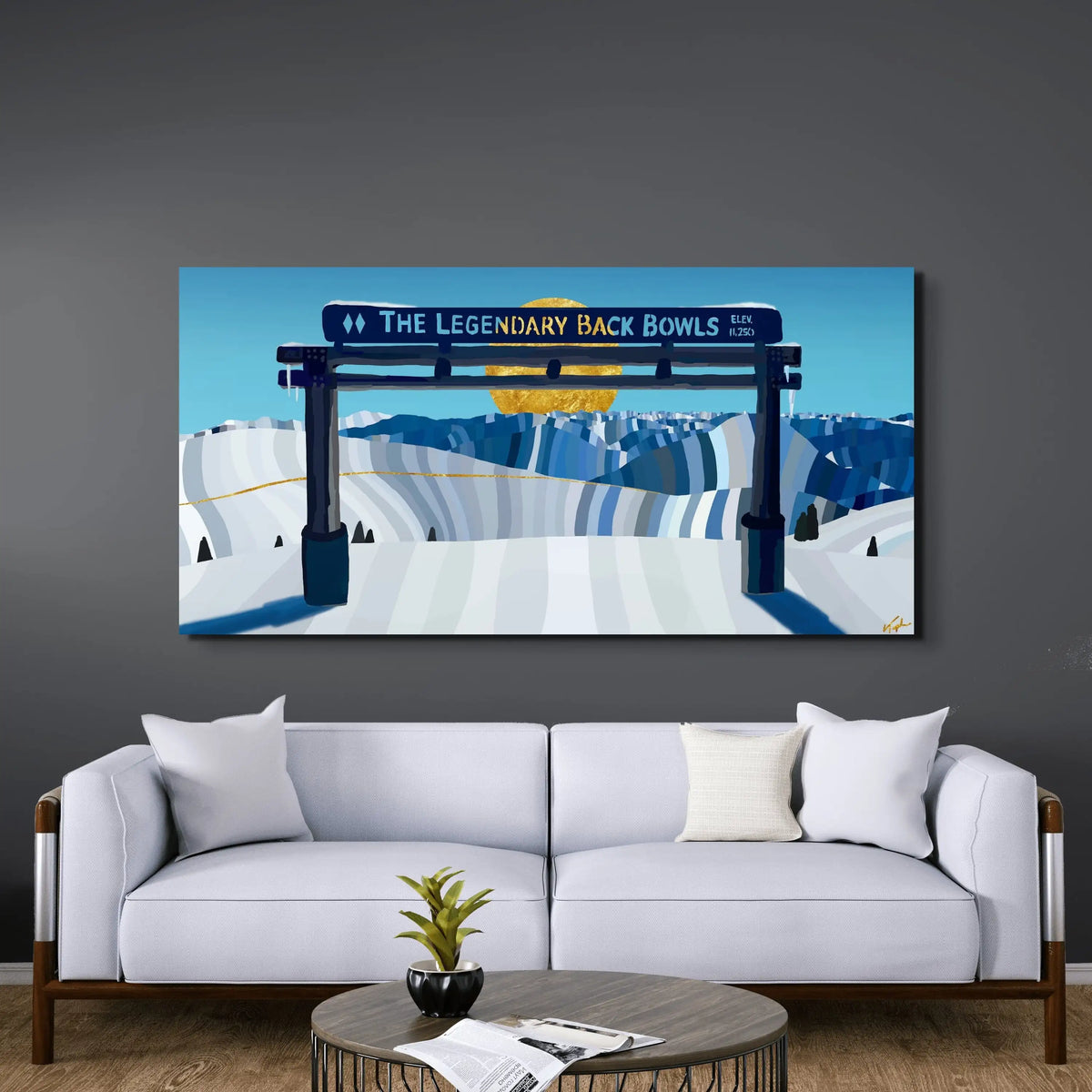 Legendary Back Bowls of Vail. Fine Art painting | artist Topher Straus ...