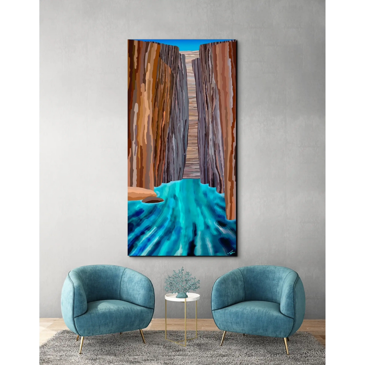 The Narrows Contemporary Fine Art - Original Painting by Topher Straus ...